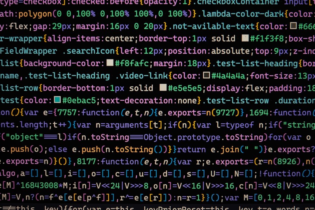 code editor screen