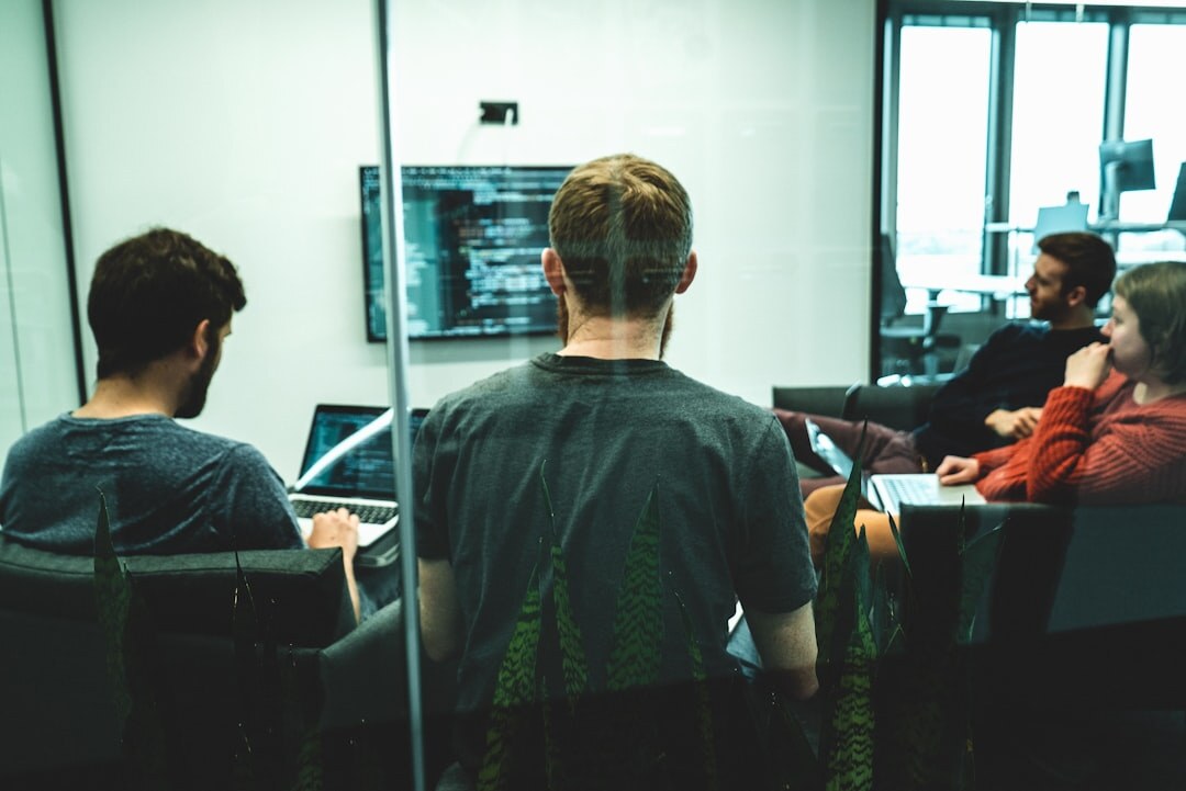team reviewing code
