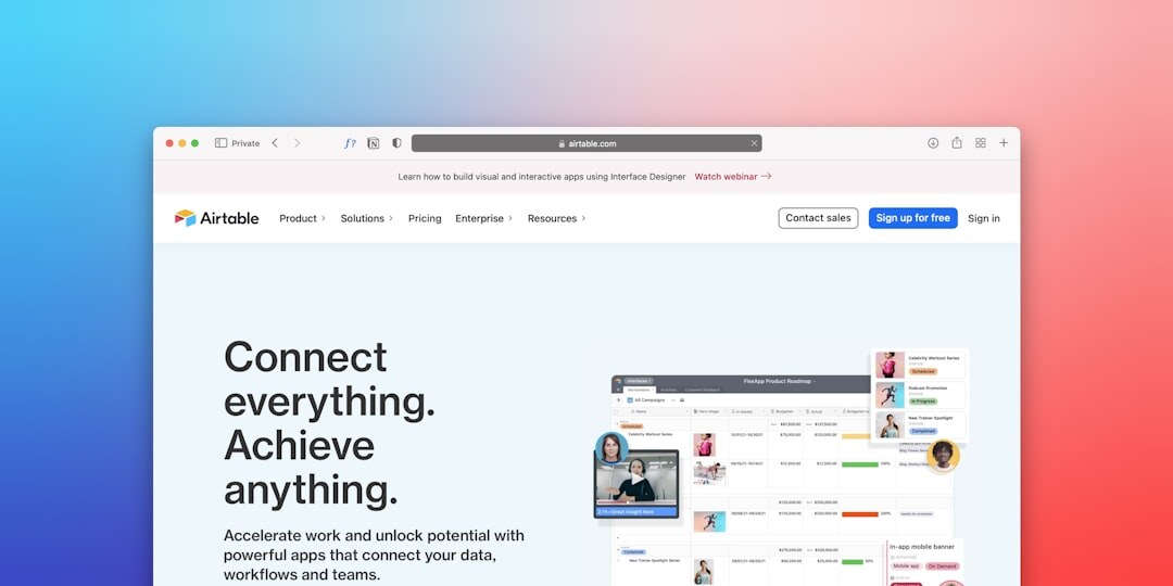 modern blog interface
