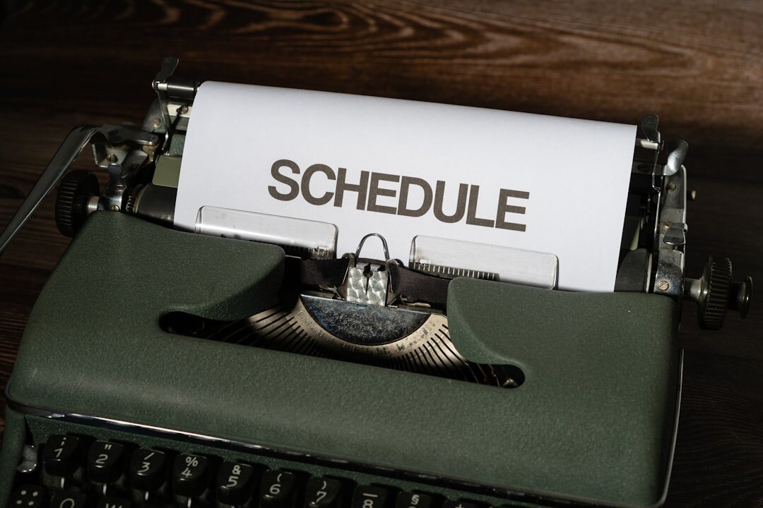 scheduled content calendar