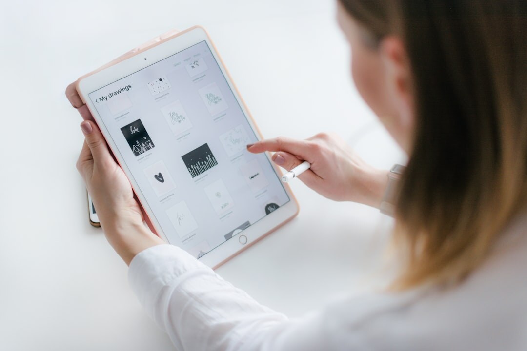 blog design on tablet