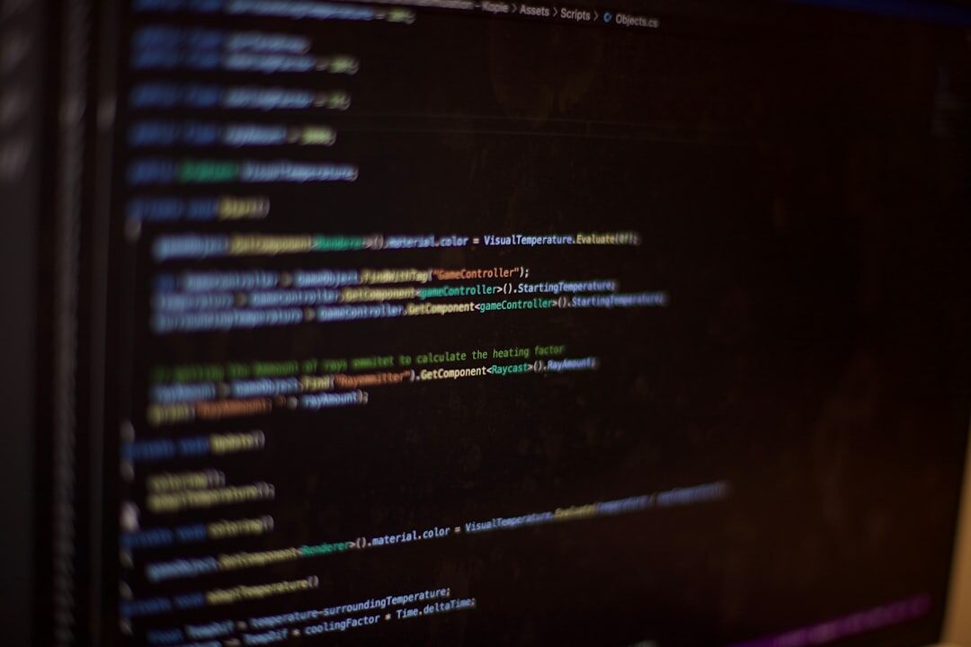 Close up of code displayed on a computer screen